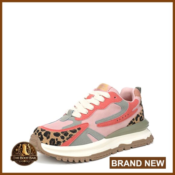 Shoes - Women's Vegan Platform Sneakers with Cushioned Footbed, Lace-Up